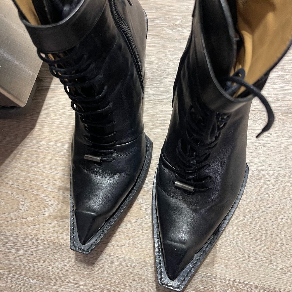 John Fluevog Cubist Cupcake Boots (Size 9.5) US Womens
